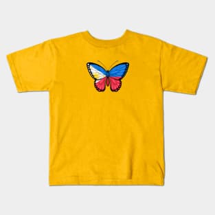 Filipino Flag Butterfly Kids T-Shirt